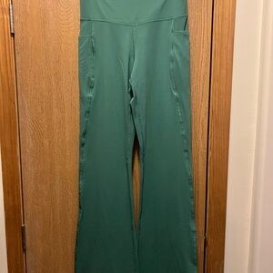 Women's Green High-Waisted Flare Pants
